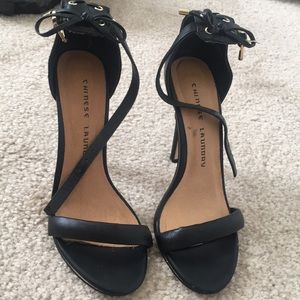 Black heel sandal